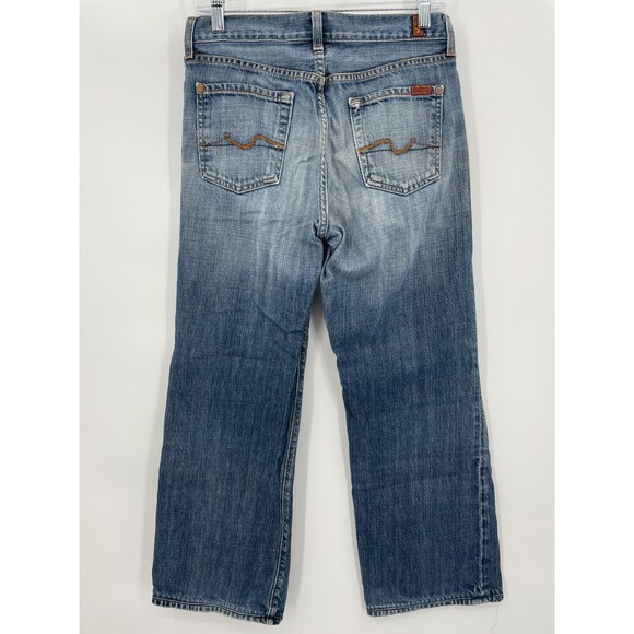 7 FOR ALL MANKIND Wide Leg Button Fly Jeans Size 29 - Picture 4 of 6